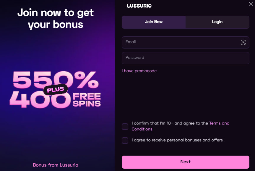 lussurio casino login